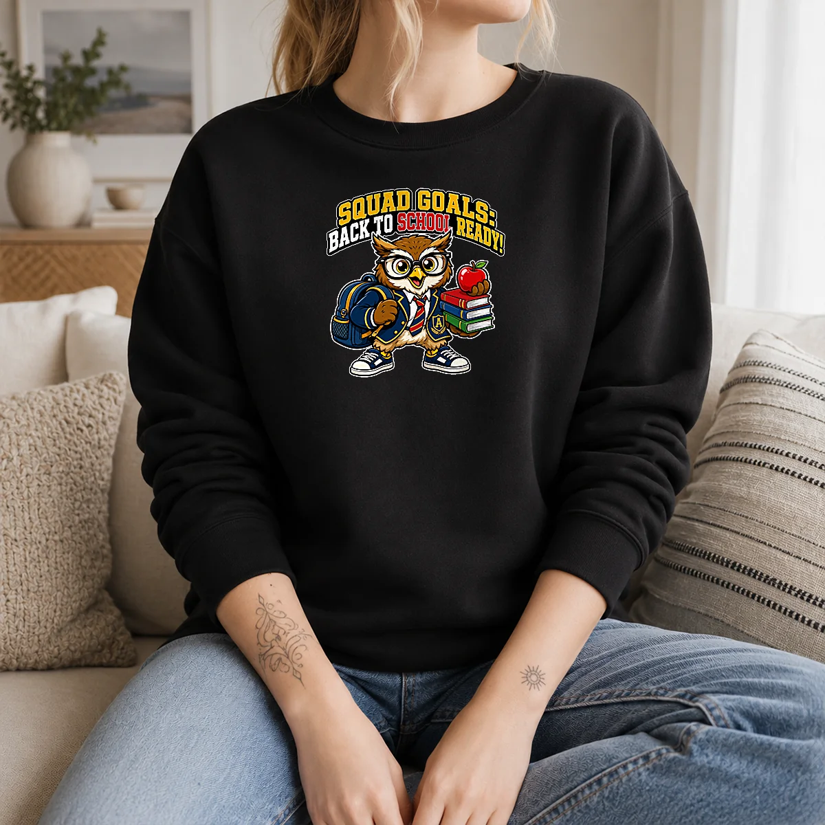 Hot Back To School Owl Mascot Squad Shirt - Image 6