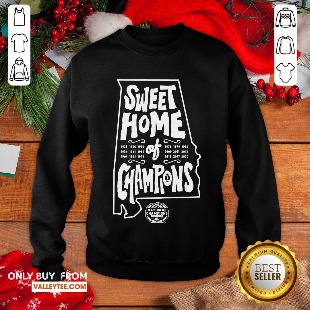Lovely Alabama Crimson Tide National Champions Sweet Home Of Champions Shirt - Image 5