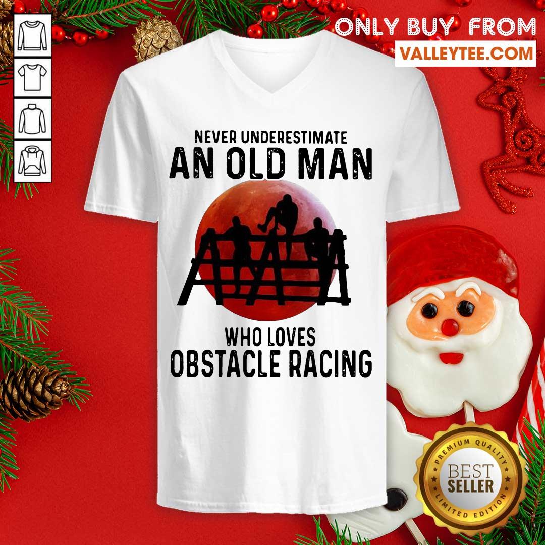 Luxury Never Underestimate An Old Man Who Loves Obstacle Racing The Moon Shirt - Image 3