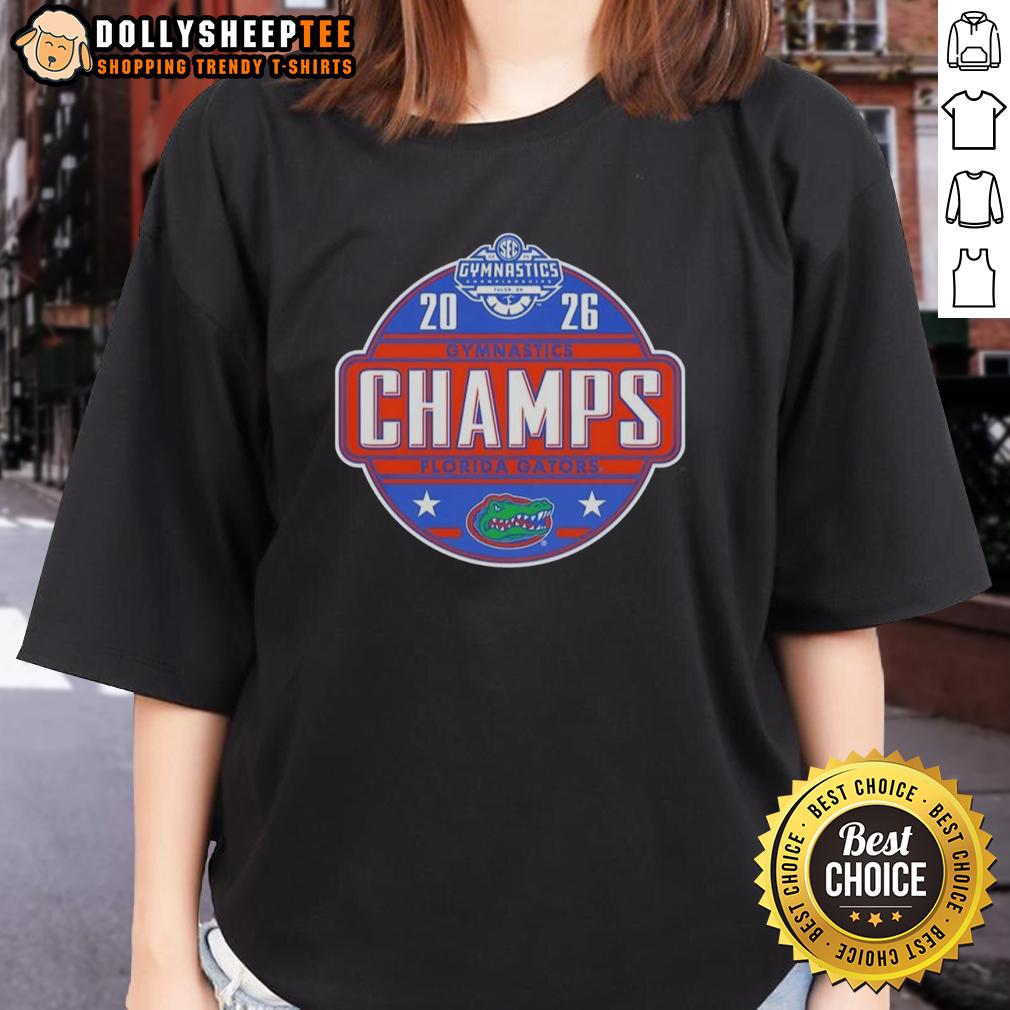 Official Florida Gators 2025 SEC Women's Gymnastics Champions T-Shirt - Image 3