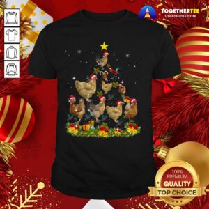 Funny Chickens Tree Christmas Shirt