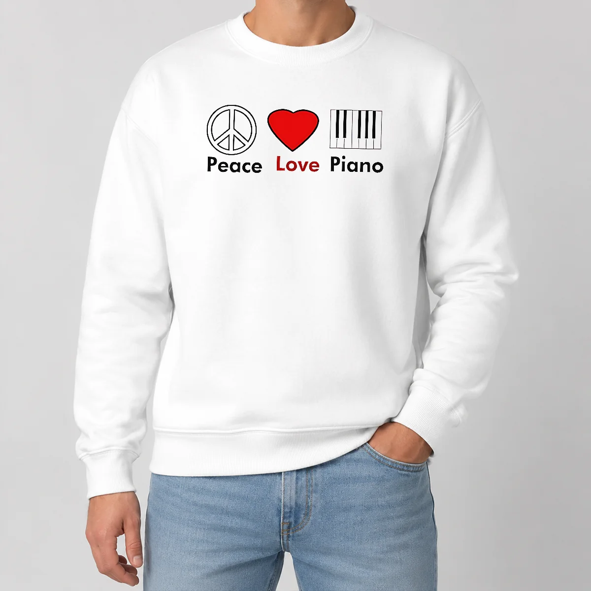 Nice Hot Peace Love Piano Shirt - Image 7