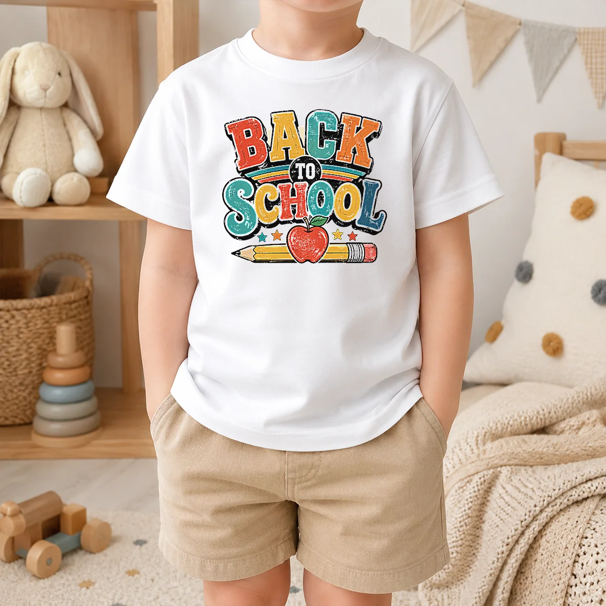 Hot Pretty Retro Vintage Back To School Apple Pencil Shirt - Image 9