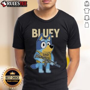 Awesome Bluey Military Tactical Dad T-Shirt