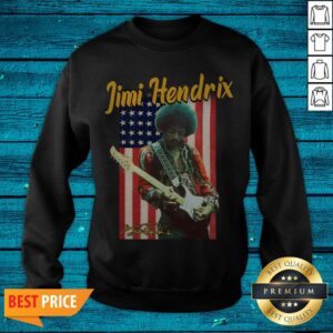 Alternative view of Nice Jimi Hendrix American Flag Signature Shirt