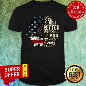 Sunflower Life Is Just Better When I’m With My Mechanic America Flag Shirt