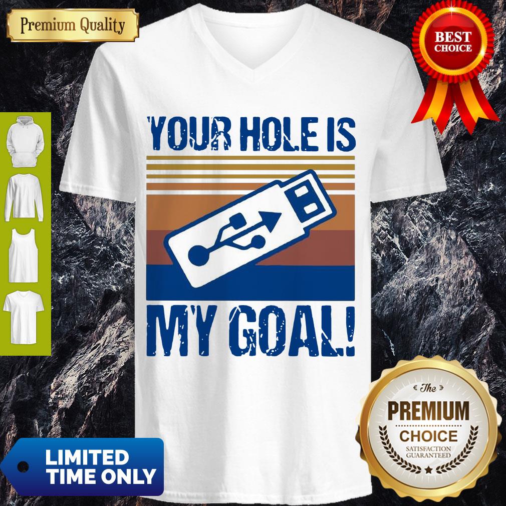 Pretty USB Your Hole Is My Goal Vintage Shirt - Image 5