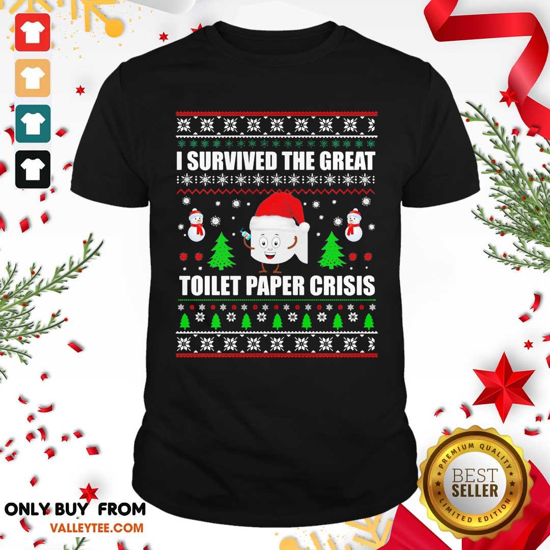 Sweet I Survived The Great Toilet Paper Crisis Christmas Shirt