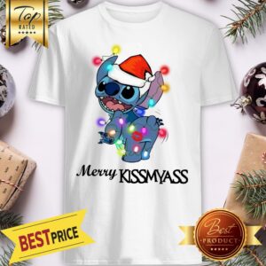 Official Santa Stitch Merry Kissmyass Shirt