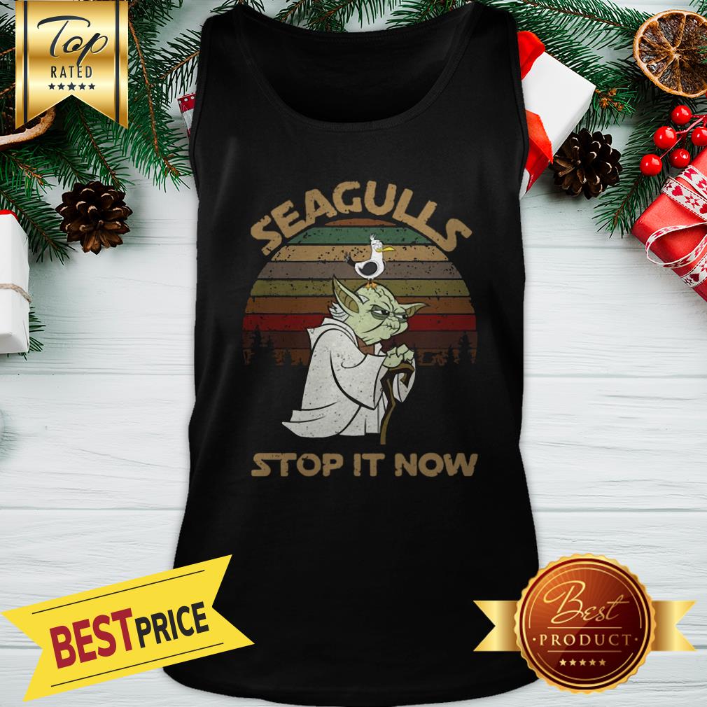 Official Vintage Star Wars Yoda And Seagulls Stop It Now Shirt - Image 3