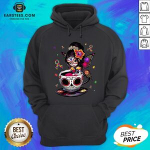 Alternative view of Pretty Sugar Skull Fairy Figurine It’s OK To Be Different Autism Awareness Shirt