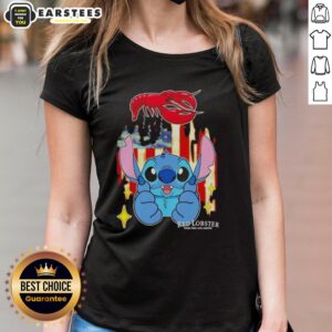 Alternative view of Cute Stitch Like Red Lobster USA Flag T-Shirt