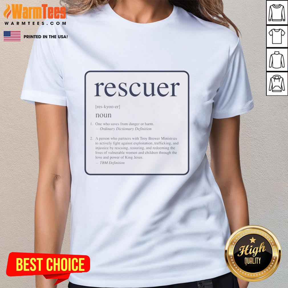 Original Rescuer Noun Meaning Definition T-Shirt - Image 3