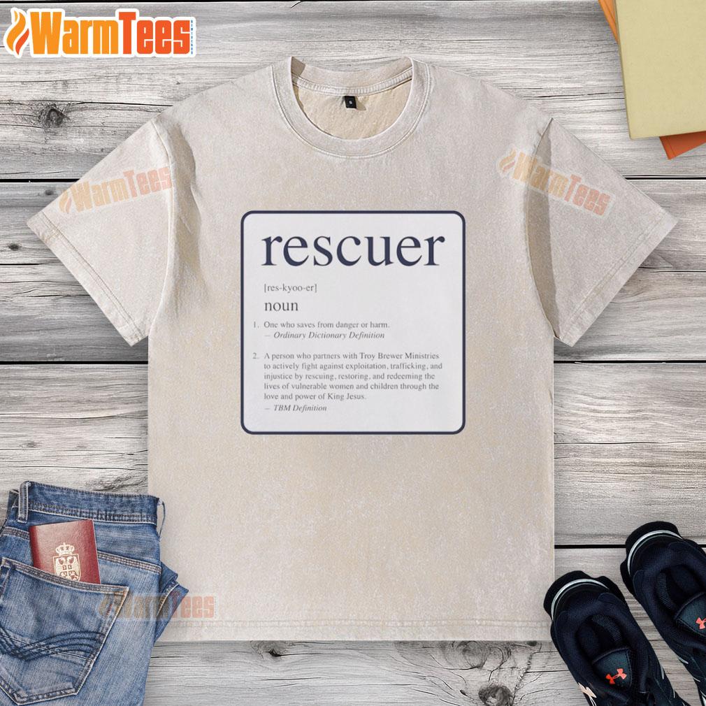 Original Rescuer Noun Meaning Definition T-Shirt - Image 6