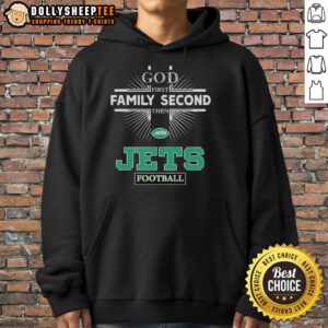Alternative view of Top New York Jets God First Family Second Then Jets Football T-Shirt