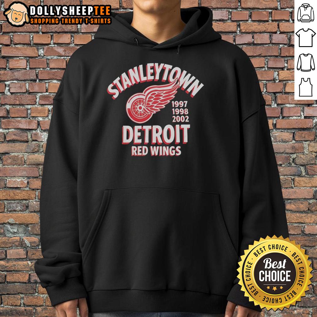 Top Stanleytown Detroit Red Wings 1997 1998 2002 T-Shirt - Image 2