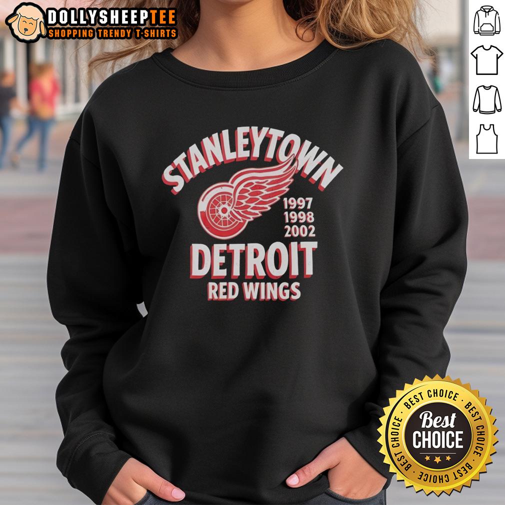 Top Stanleytown Detroit Red Wings 1997 1998 2002 T-Shirt - Image 5