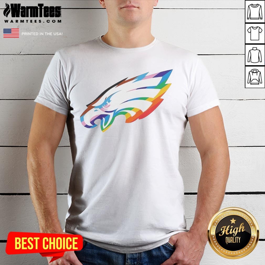 Awesome Philadelphia Eagles National Football League Rainbow Pride Logo Shirt