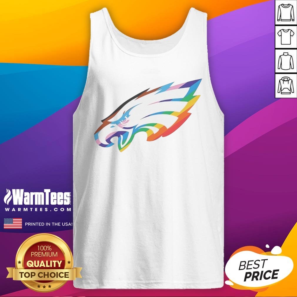 Awesome Philadelphia Eagles National Football League Rainbow Pride Logo Shirt - Image 5