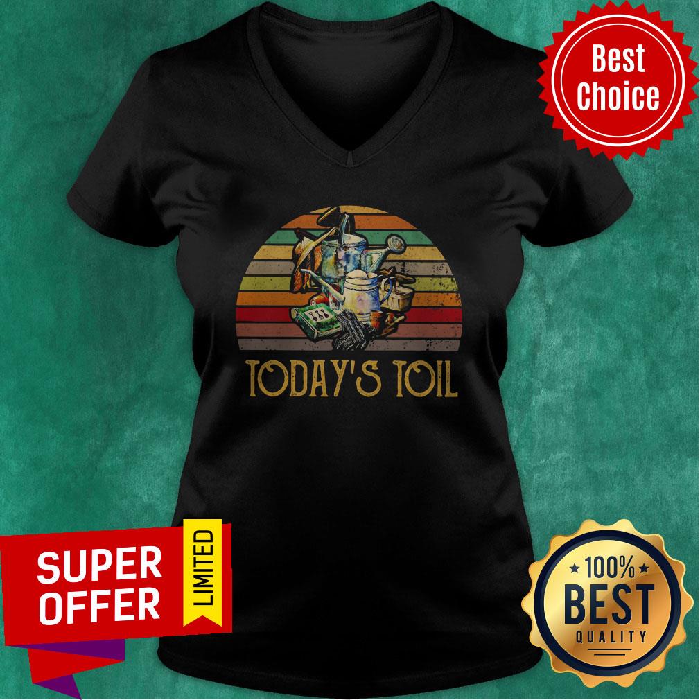 Nice Today’s Toil Gardening Vintage Retro Shirt - Image 4