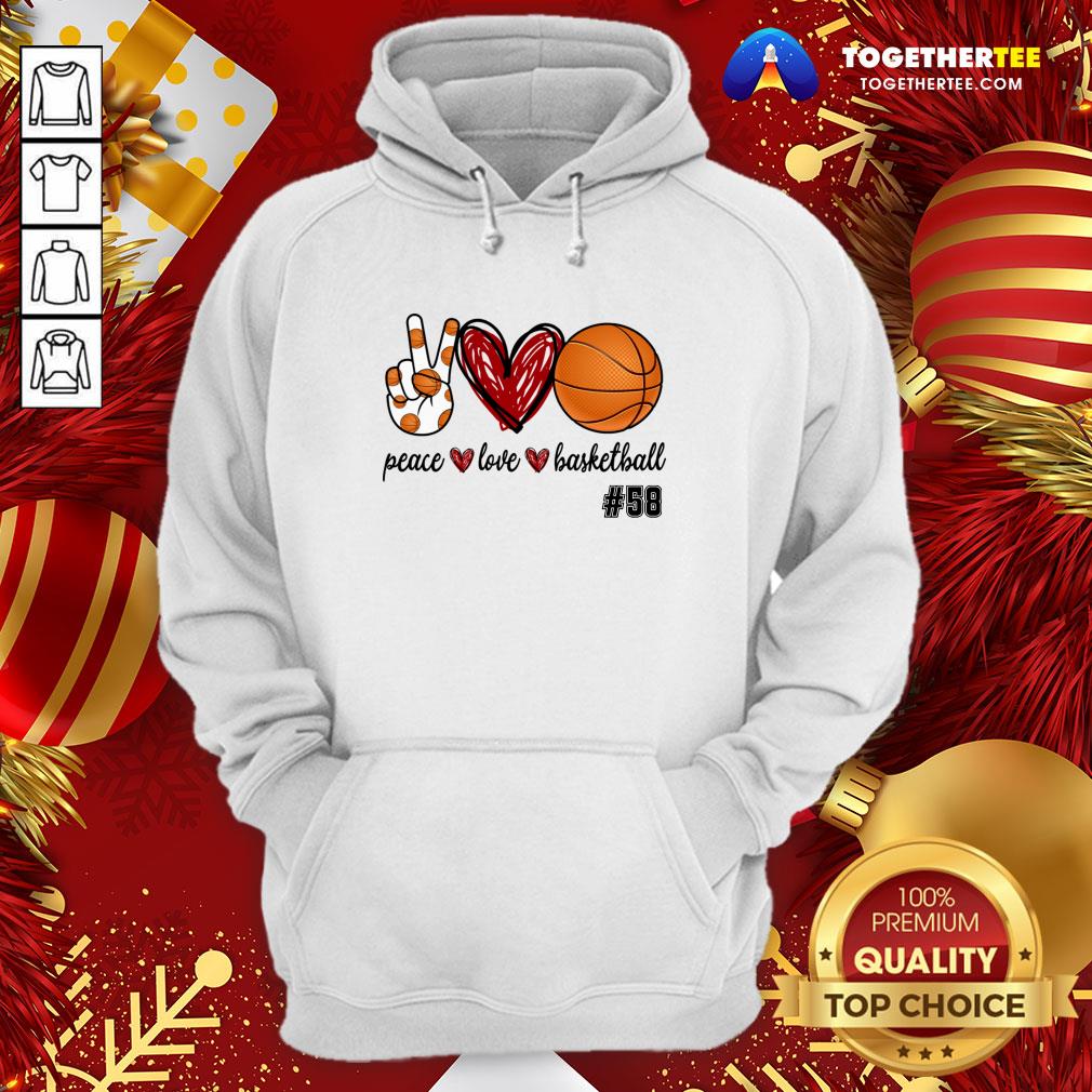 Premium Peace Love Basketball #58 Shirt - Image 5