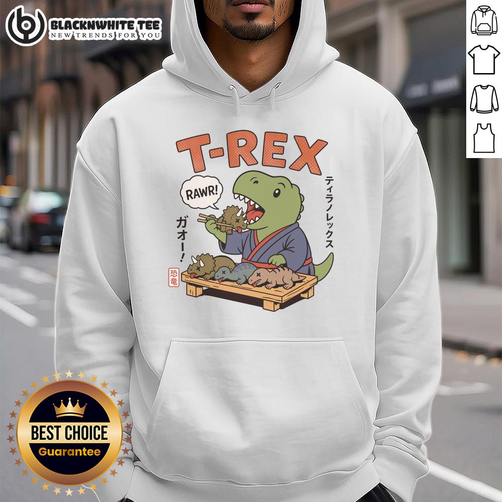 Nice Cute T-Rex Breakfast Japan T-Shirt - Image 2