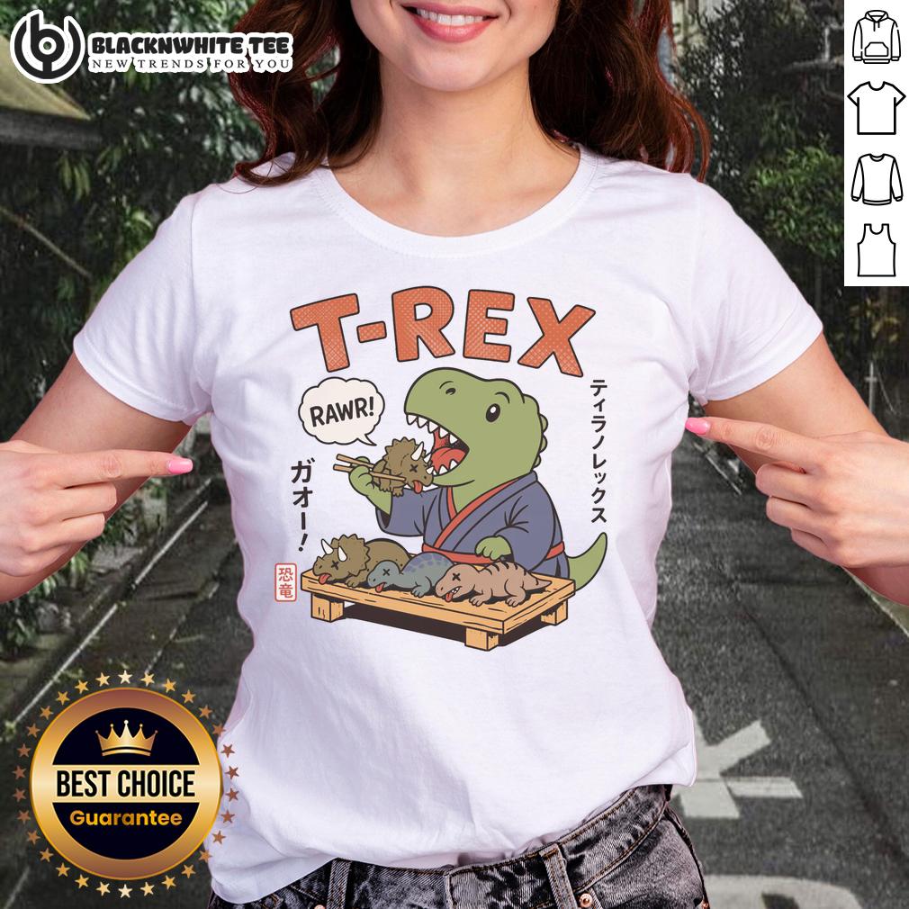 Nice Cute T-Rex Breakfast Japan T-Shirt - Image 3
