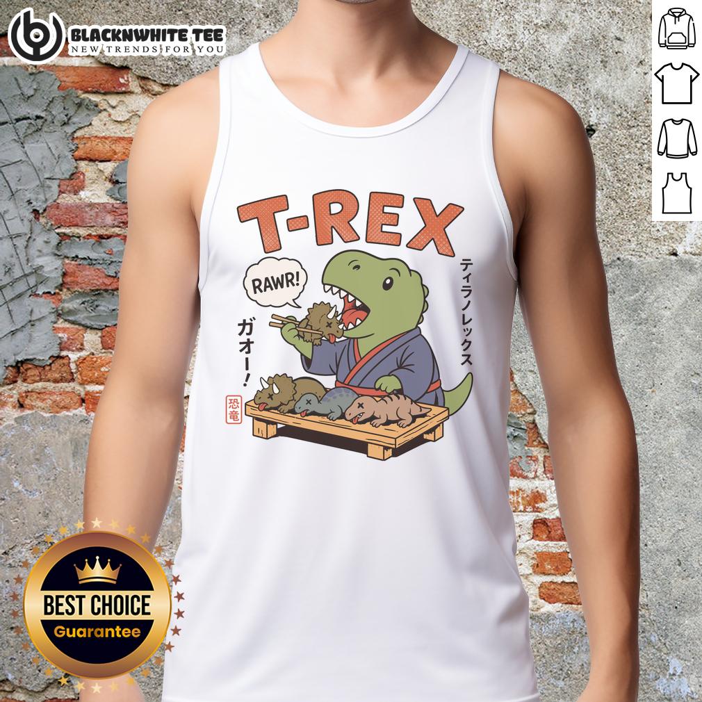 Nice Cute T-Rex Breakfast Japan T-Shirt - Image 4