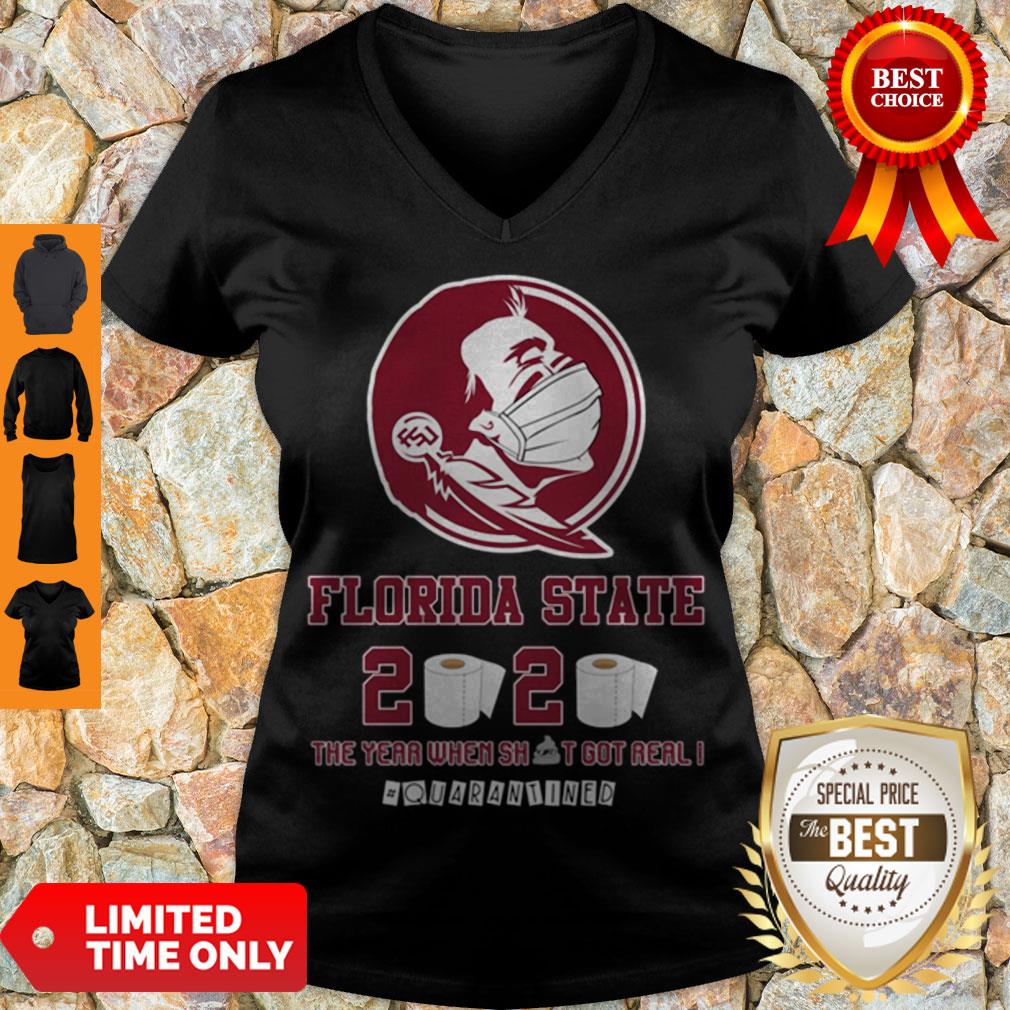Hot Florida State Seminoles 2020 The Year Where Shit Got Real Quarantined Shirt - Image 2