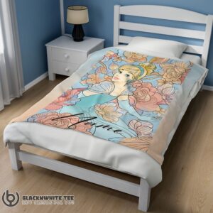 Alternative view of Awesome Disney Cinderella Elegant Princess Bloom Blanket Fleece Customized Blanket