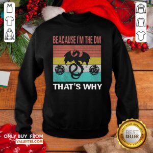 Alternative view of Great Dungeons Dragon Because I'm The DM That's Why Vintage Shirt