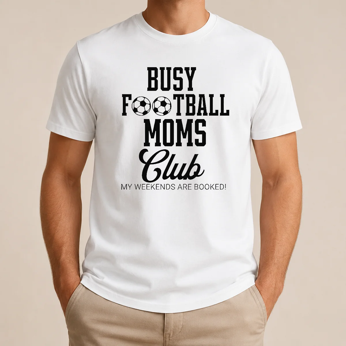 Premium Top Busy Football Moms Club My Weekends Are Booked Shirt