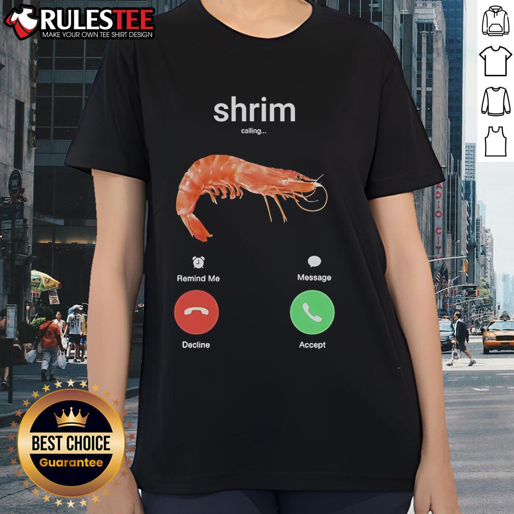 Funny Shrim Phone Call T-Shirt - Image 3