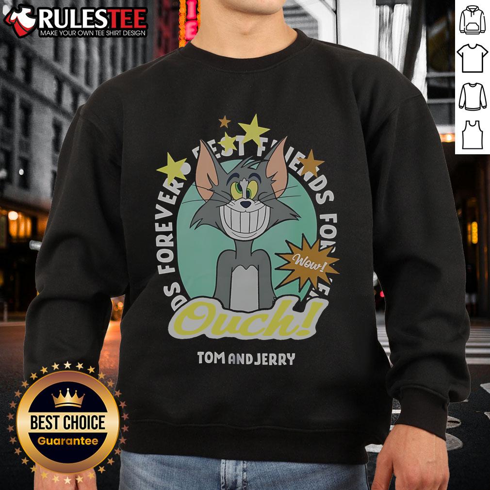 Funny Tom & Jerry Ouch Forever Best Friends T-Shirt - Image 5