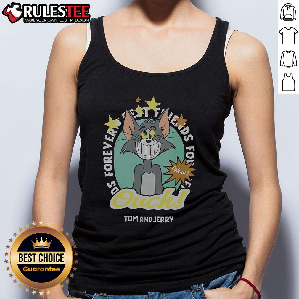Funny Tom & Jerry Ouch Forever Best Friends T-Shirt - Image 4