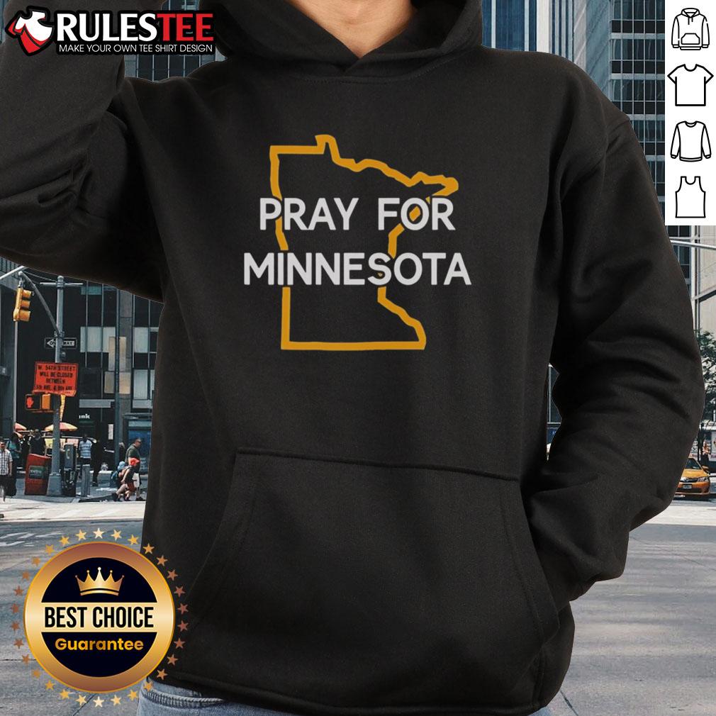 Good Pray For Minnesota State Outline T-Shirt - Image 2