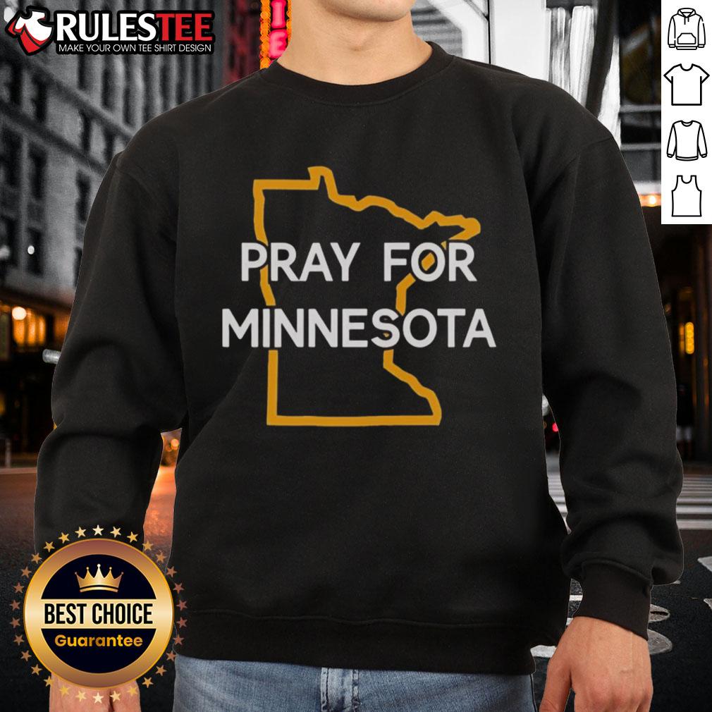 Good Pray For Minnesota State Outline T-Shirt - Image 5