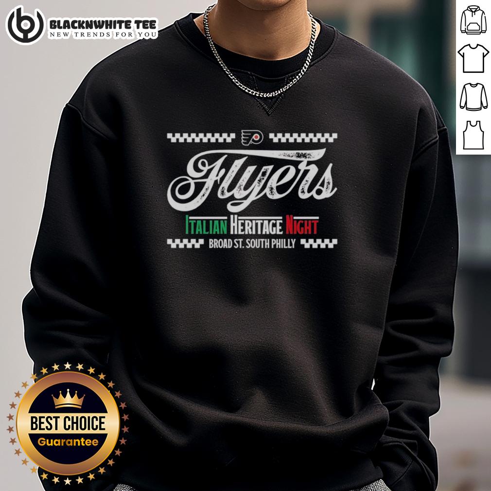 Top Philadelphia Flyers Italian Heritage Night T-Shirt - Image 2