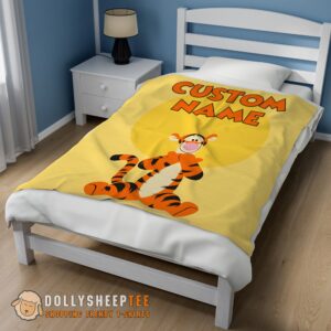 Alternative view of Happy Hot Winnie The Pooh Tigger Blanket Fleece Customized Blanket