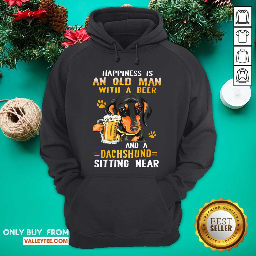And Old Man With A Beer Dachshund Shirt - Image 2