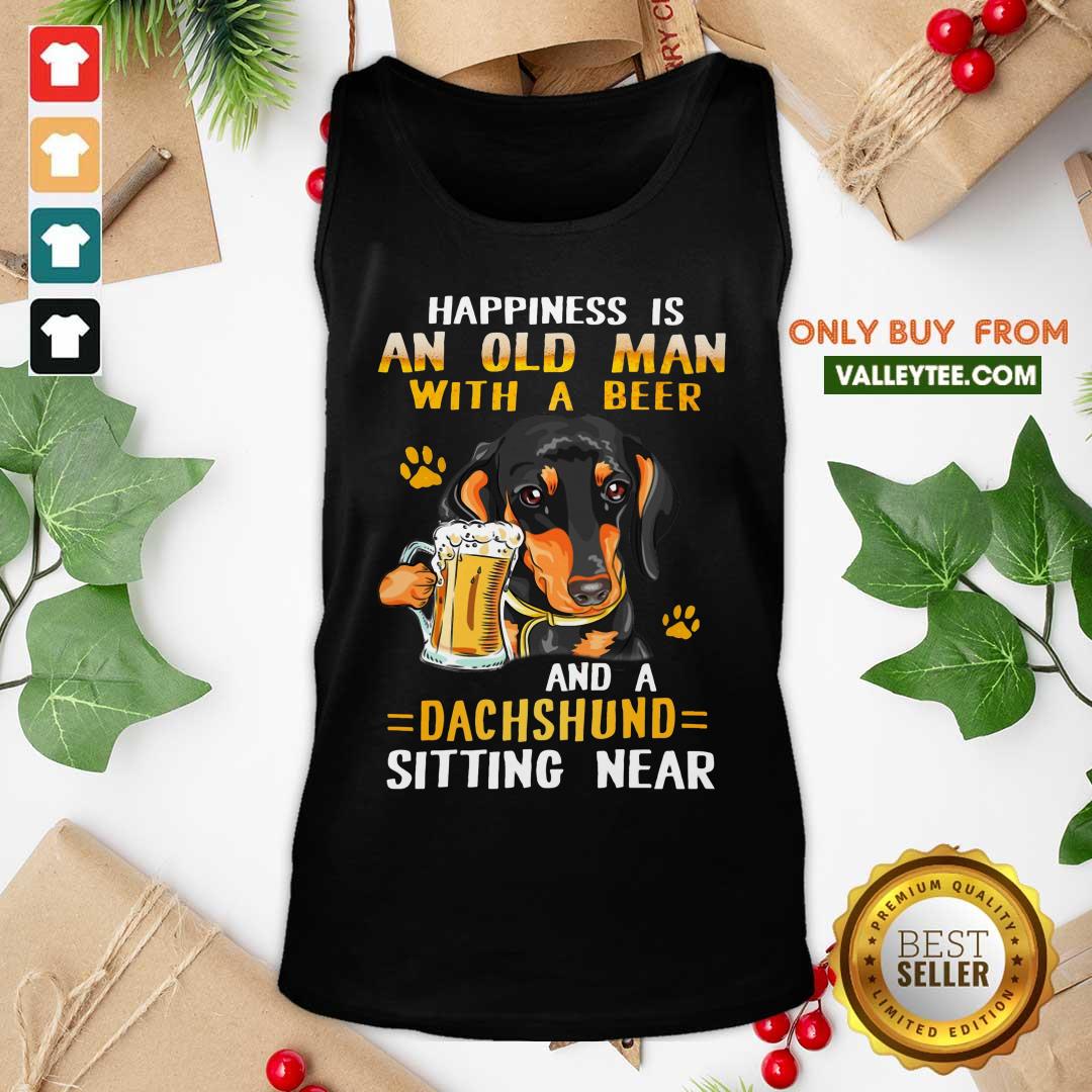 And Old Man With A Beer Dachshund Shirt - Image 4