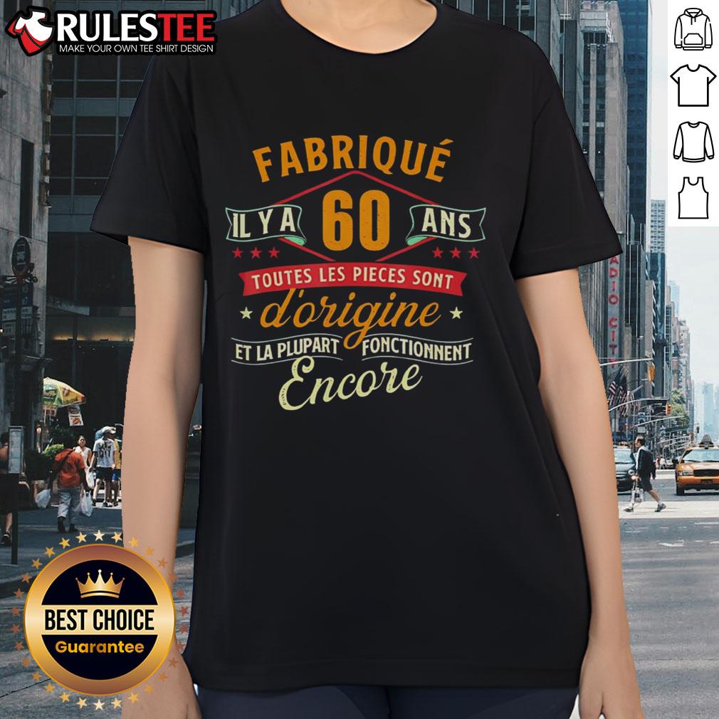 Official Fabriqué Il Y A 60 Ans 60 Ans Anniversaire Blague T-Shirt - Image 3