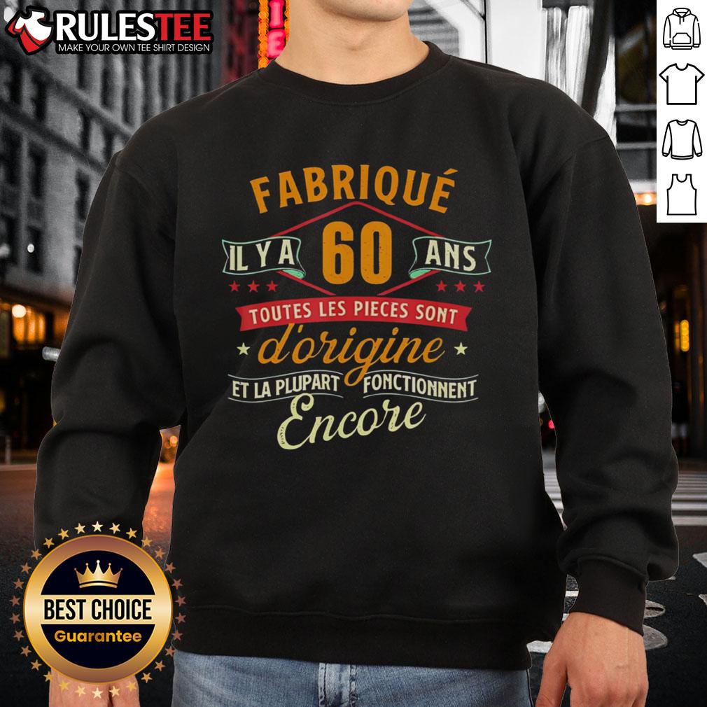 Official Fabriqué Il Y A 60 Ans 60 Ans Anniversaire Blague T-Shirt - Image 5