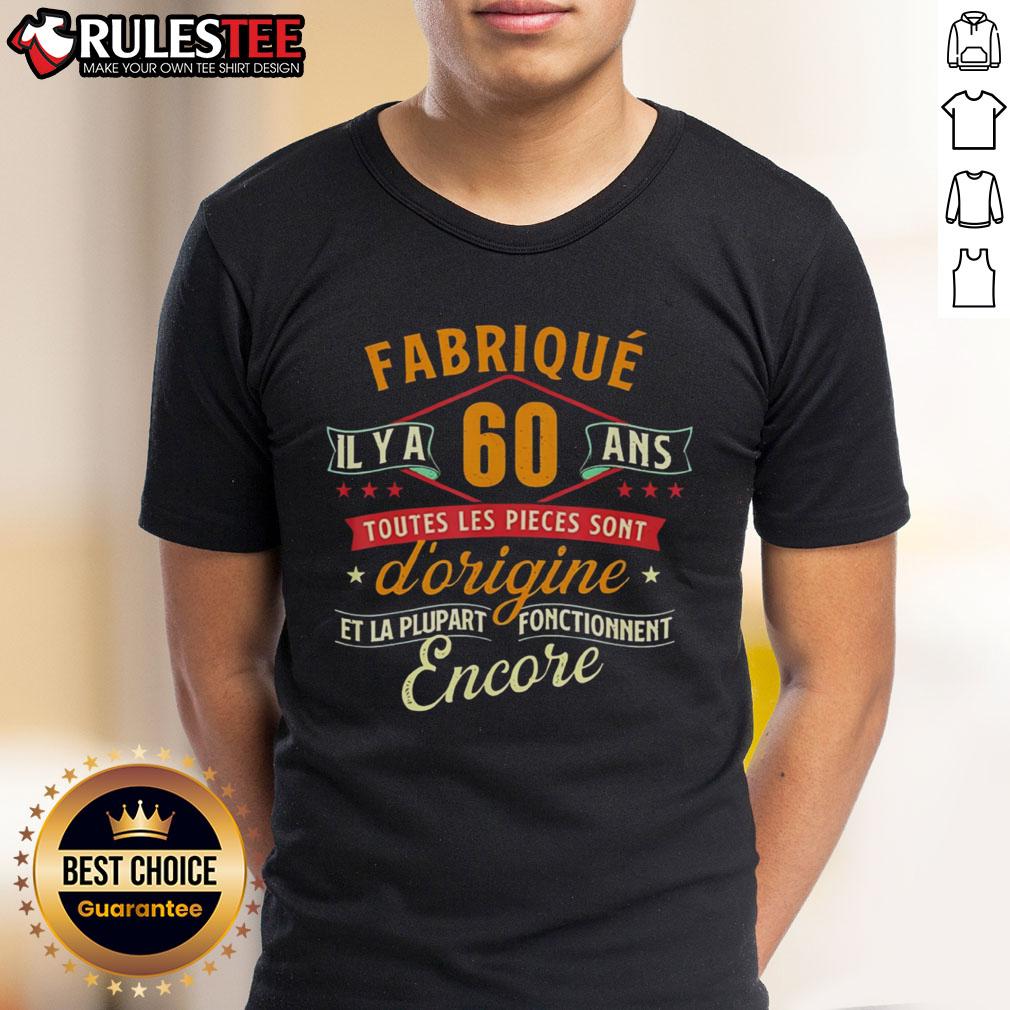 Official Fabriqué Il Y A 60 Ans 60 Ans Anniversaire Blague T-Shirt