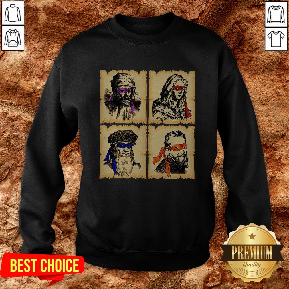 Donatello Raphael Leonardo Michelangelo Renaissance Master Ninja Shirt - Image 4