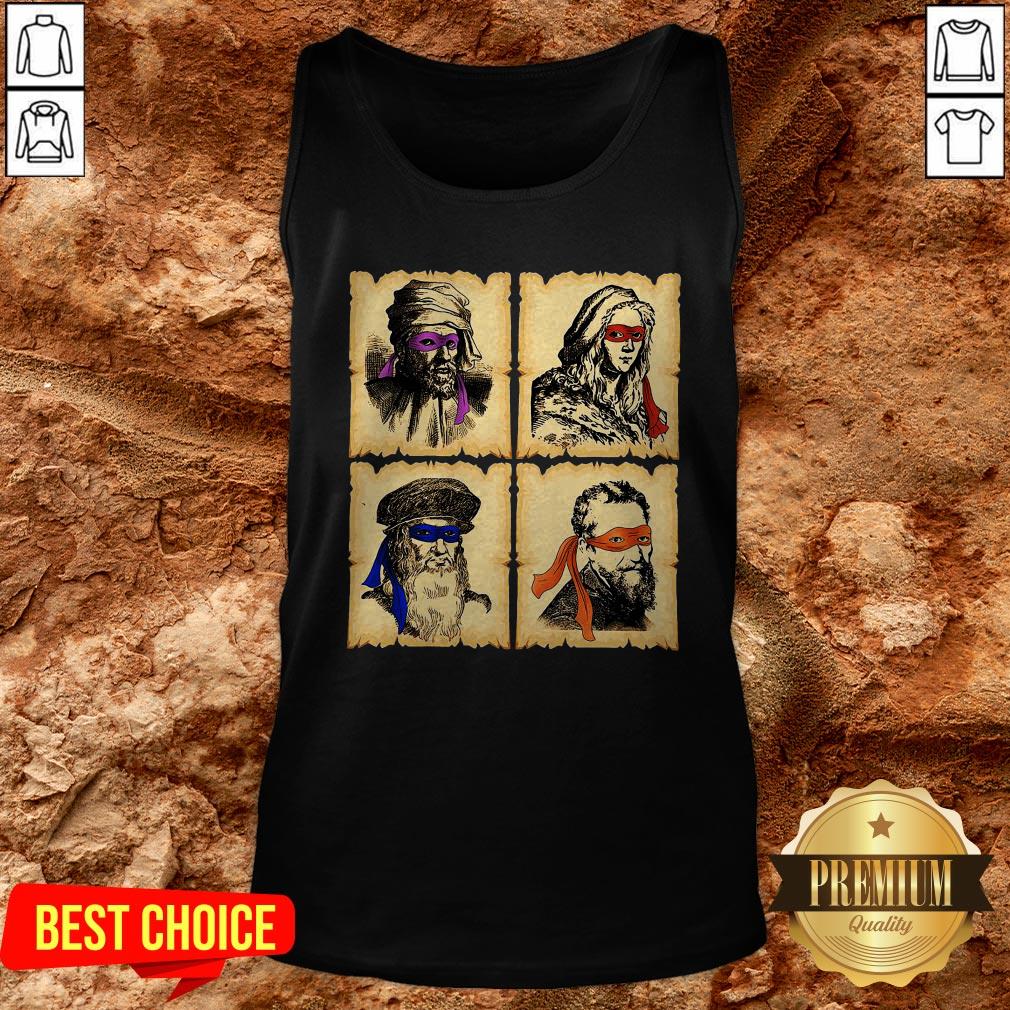 Donatello Raphael Leonardo Michelangelo Renaissance Master Ninja Shirt - Image 3