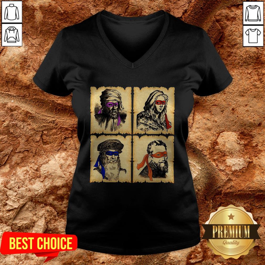 Donatello Raphael Leonardo Michelangelo Renaissance Master Ninja Shirt - Image 2