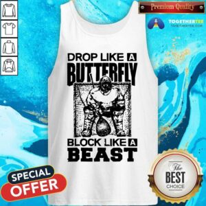Alternative view of Hot Lacrosse Drop Like A Butterfly Block Like A Beast Shirt