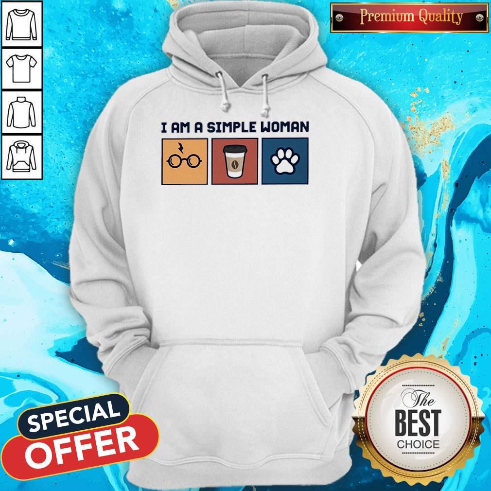 I Am A Simple Woman Harry Potter Coffee And Dog Paws Shirt - Image 5