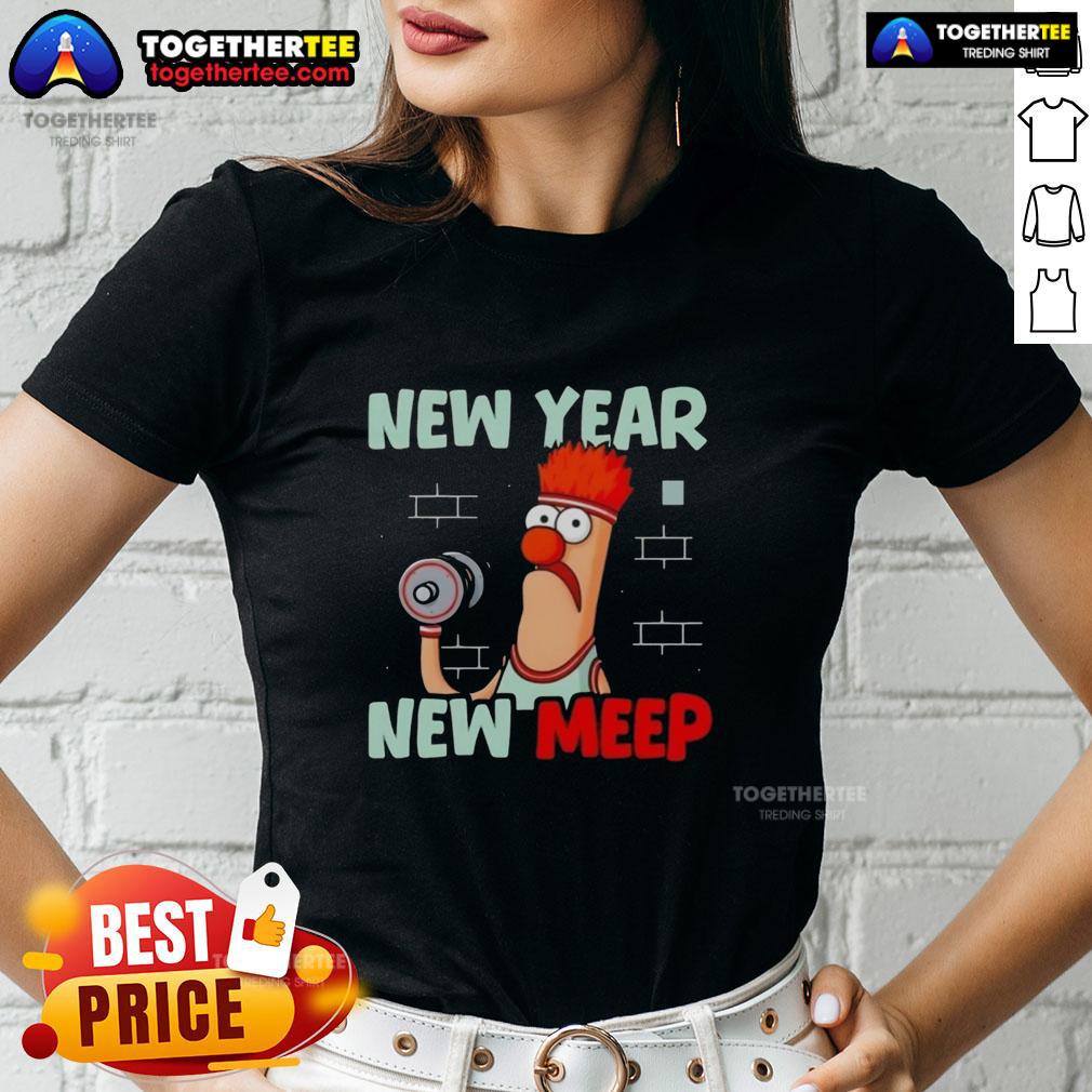Awesome New Year New Meep Gym Cartoon T-Shirt - Image 3
